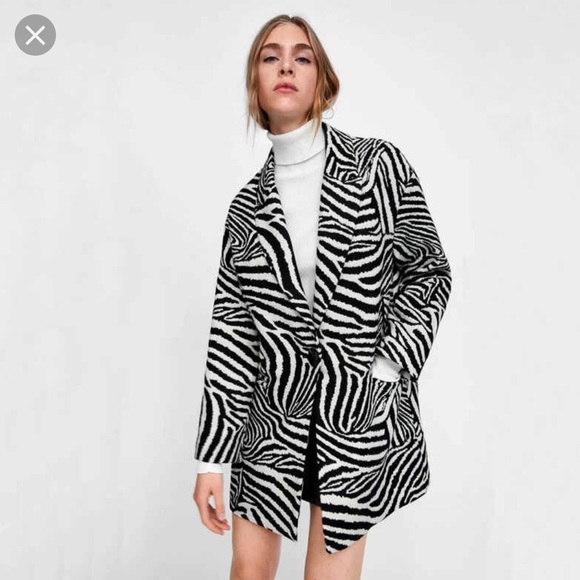 Zara Jackets & Blazers - Zara Zebra Print Coat